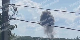 В Харькове зафиксирован прилёт: густой дым поднимается с места удара